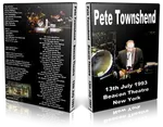 Artwork Cover of Pete Townshend 1993-07-13 DVD New York City Audience