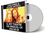 Artwork Cover of Evan Dando and Juliana Hatfield 2003-06-28 CD Los Angeles Audience