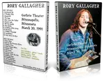 Artwork Cover of Rory Gallagher 1991-03-20 DVD Minneapolis Audience