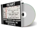 Artwork Cover of Heart 2013-04-05 CD Henderson Audience