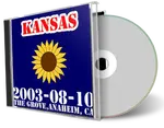 Artwork Cover of Kansas 2003-08-10 CD Anaheim Soundboard