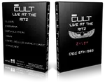 Artwork Cover of The Cult 1985-12-06 DVD New York Proshot