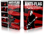 Artwork Cover of Anti-Flag 2012-03-08 DVD New York City Audience
