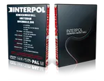 Artwork Cover of Interpol 2010-11-21 DVD Amsterdam Proshot