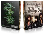 Artwork Cover of Motley Crue 1989-10-28 DVD Stockholm Audience