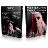 Artwork Cover of Dee Snider 2019-02-01 DVD Sydney Audience