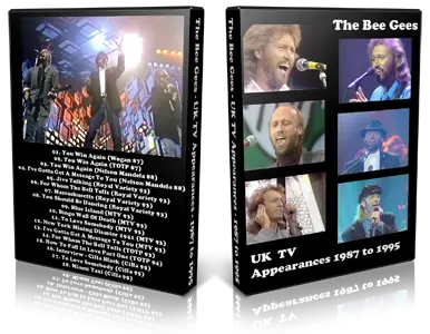 Artwork Cover of Bee Gees Compilation DVD UK TV Appearances 1987 to 1995 Proshot