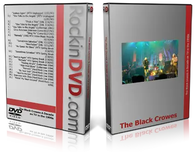 Artwork Cover of Black Crowes Compilation DVD A Decade on TV in the 1990s Proshot
