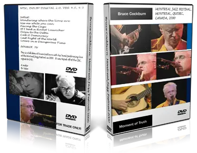 Artwork Cover of Bruce Cockburn Compilation DVD Moment Of truth Proshot