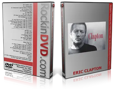 Artwork Cover of Eric Clapton 1983-12-02 DVD San Francisco Proshot