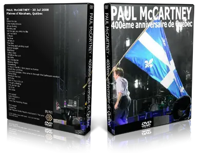 Artwork Cover of Paul McCartney 2008-07-20 DVD Quebec City Proshot