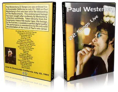 Artwork Cover of Paul Westerberg 1993-07-22 DVD 22 Songs Live Proshot