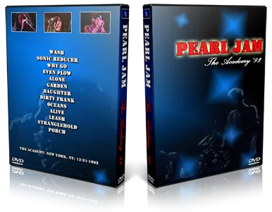 Artwork Cover of Pearl Jam 1992-12-31 DVD New York City Audience