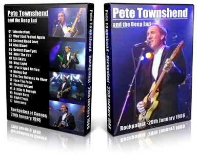Artwork Cover of Pete Townshend 1986-01-29 DVD Rockpalast Proshot