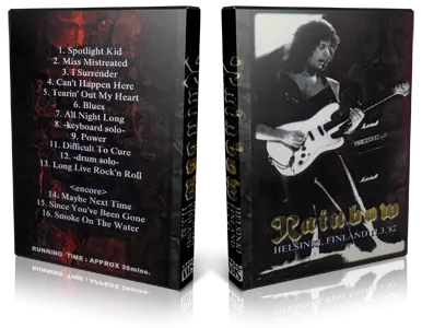 Artwork Cover of Rainbow 1982-11-03 DVD Helsinki Audience