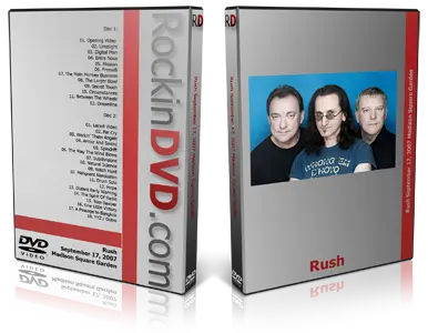 Artwork Cover of Rush 2007-09-17 DVD New York City Proshot