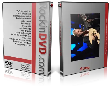 Artwork Cover of Sting 1988-10-25 DVD Tokyo Proshot