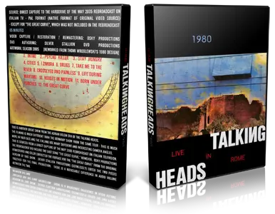 Artwork Cover of Talking Heads 1980-12-18 DVD Rome Proshot