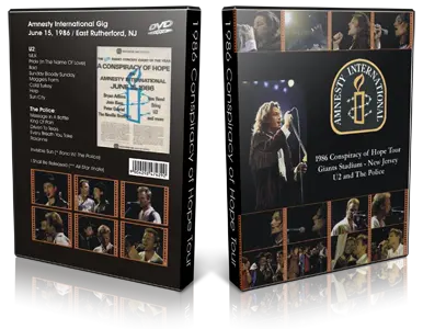 Artwork Cover of U2 1986-06-15 DVD East Rutherford Proshot