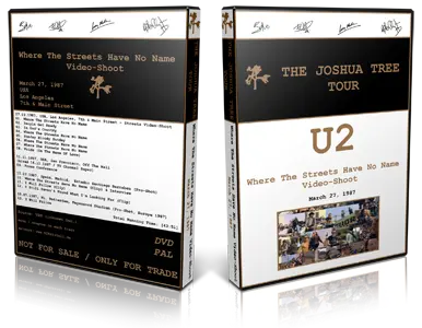 Artwork Cover of U2 1987-03-27 DVD Los Angeles Audience