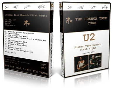 Artwork Cover of U2 1987-07-21 DVD Munich Audience