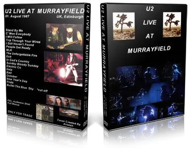 Artwork Cover of U2 1987-08-01 DVD Edinburgh Audience