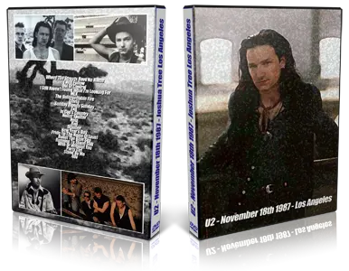 Artwork Cover of U2 1987-11-18 DVD Los Angeles Proshot