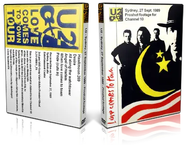 Artwork Cover of U2 1989-09-27 DVD Sydney Proshot