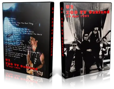 Artwork Cover of U2 1992-04-18 DVD Oakland Audience