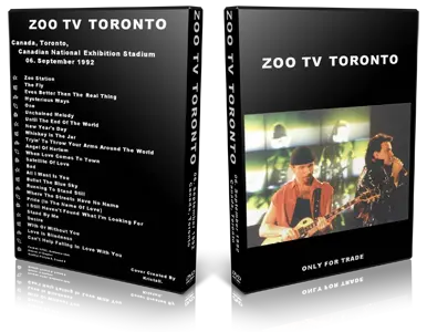 Artwork Cover of U2 1992-09-06 DVD Toronto Proshot