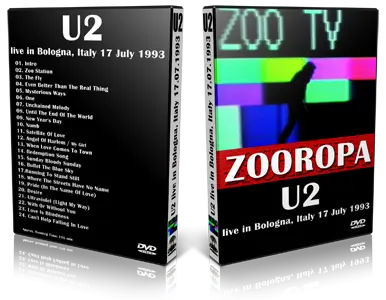 Artwork Cover of U2 1993-07-17 DVD Bologna Audience