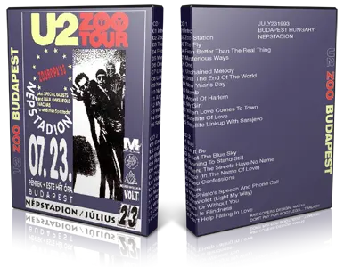 Artwork Cover of U2 1993-07-23 DVD Budapest Audience