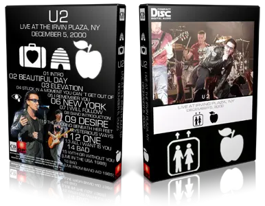 Artwork Cover of U2 2000-12-05 DVD New York Proshot