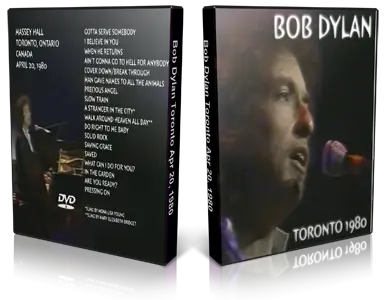 Artwork Cover of Bob Dylan 1980-04-20 DVD Toronto Proshot