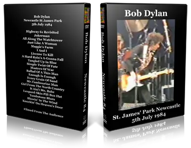 Artwork Cover of Bob Dylan 1984-07-05 DVD Newcastle Audience