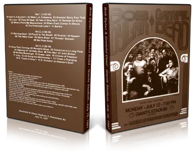 Artwork Cover of Bob Dylan 1987-07-12 DVD East Rutherford Proshot