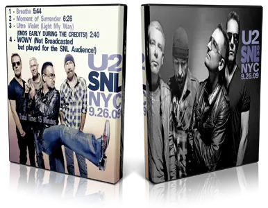 Artwork Cover of U2 2009-09-26 DVD New York Proshot