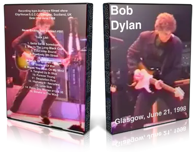Artwork Cover of Bob Dylan 1998-06-21 DVD Glasgow Audience