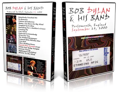 Artwork Cover of Bob Dylan 2000-09-24 DVD Portsmouth Audience