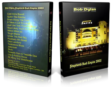 Artwork Cover of Bob Dylan 2003-11-23 DVD London Audience