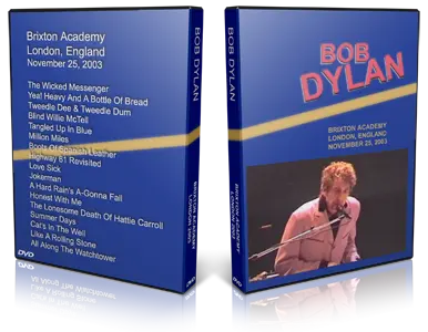 Artwork Cover of Bob Dylan 2003-11-25 DVD London Audience