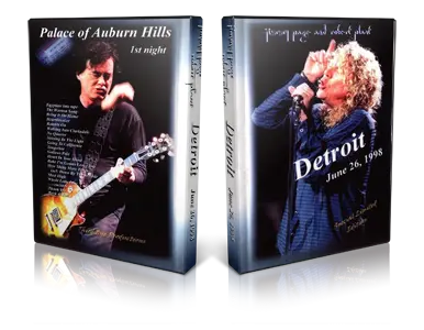Artwork Cover of Jimmy Page and Robert Plant 1998-06-26 DVD Detroit Audience