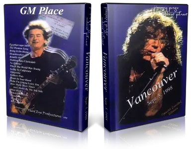 Artwork Cover of Jimmy Page and Robert Plant 1998-09-05 DVD Vancouver Audience