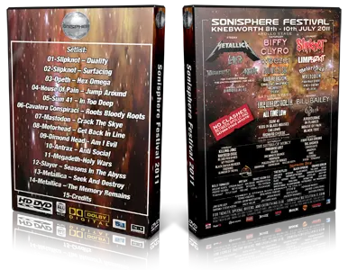 Artwork Cover of Various Artists Compilation DVD Sonisphere Festival 2011 Proshot