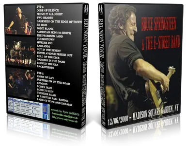 Artwork Cover of Bruce Springsteen 2000-06-12 DVD New York Audience