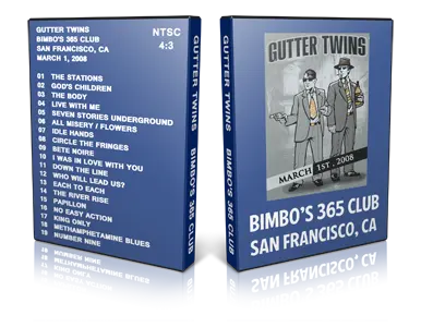Artwork Cover of Gutter Twins 2008-03-01 DVD San Francisco Proshot
