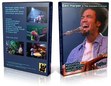 Artwork Cover of Ben Harper 1998-04-12 DVD Bonn Proshot