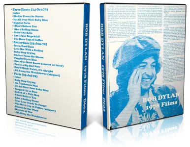 Artwork Cover of Bob Dylan Compilation DVD 1978 Terre Haute Paris and Rotterdam Proshot