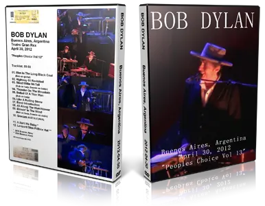 Artwork Cover of Bob Dylan 2012-04-30 DVD Buenos Aires Audience