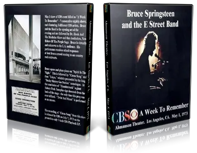 Artwork Cover of Bruce Springsteen 1973-05-01 DVD Los Angeles Proshot